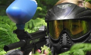 Un verdadero guerrero de paintball 